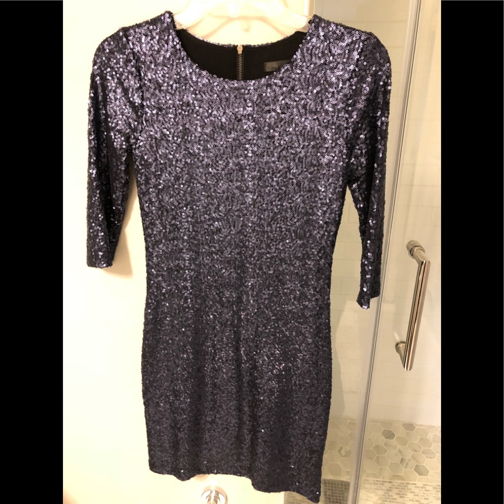 Aqua Brand Navy sequin dress